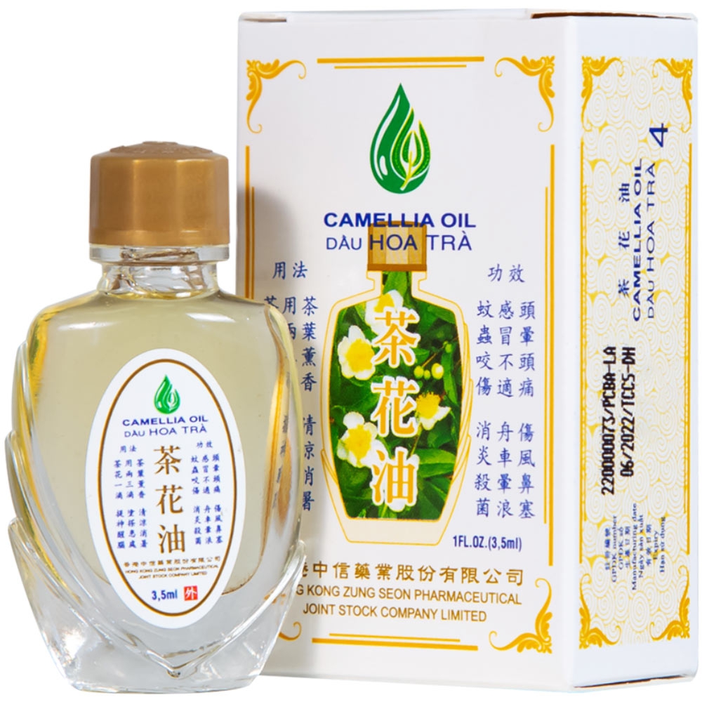 Dầu Hoa Trà Camellia Oil Hong Kong Zung Seon hộp 1 chai 3,5ml