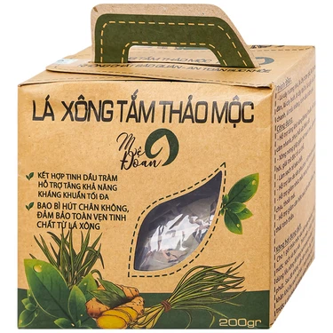 Giúp kháng khuẩn, giải cảm lá xông tắm thảo mộc Mệ Đoan hỗ trợ kháng khuẩn, giải cảm hộp 200g