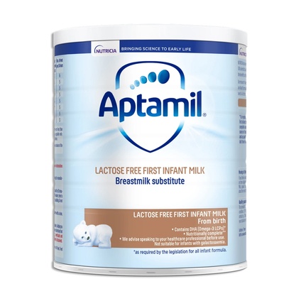 Sữa cho trẻ bất dung nạp lactose 0-12 tháng tuổi Aptamil Lactose Free First Infant Milk lon 400g