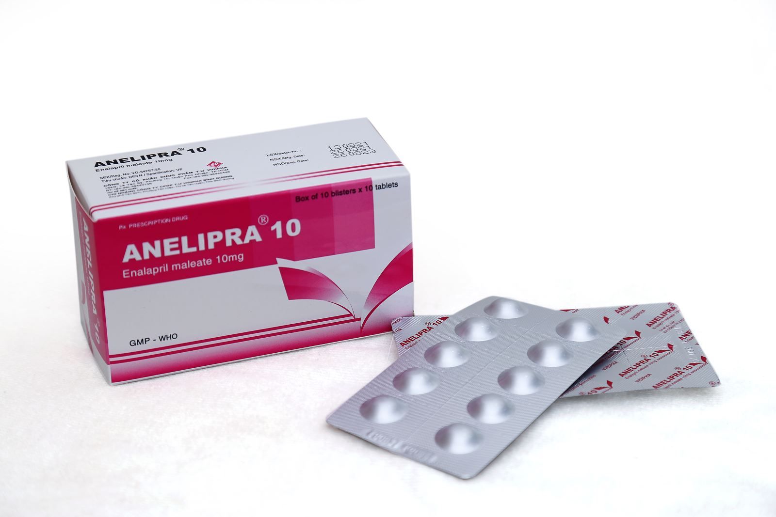 Thuốc tim mạch 
Anelipra 10 hộp 100 viên