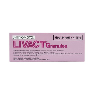 Cải thiện tình trạng giảm albumin máu Livact Granules Ajinomoto hộp 84 ...