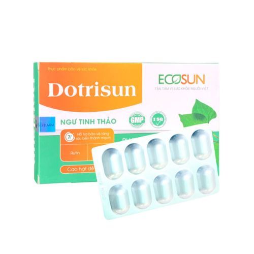 Hỗ trợ làm giảm các triệu chứng cho người bị trĩ Dotrisun – Ngư Tinh Thảo hộp 3 vỉ x 10 viên