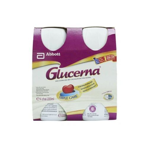 Sữa hương vani bổ sung dinh dưỡng đặc biệt cho người đái tháo đường Glucerna Abbott thùng 24 chai x 220ml
