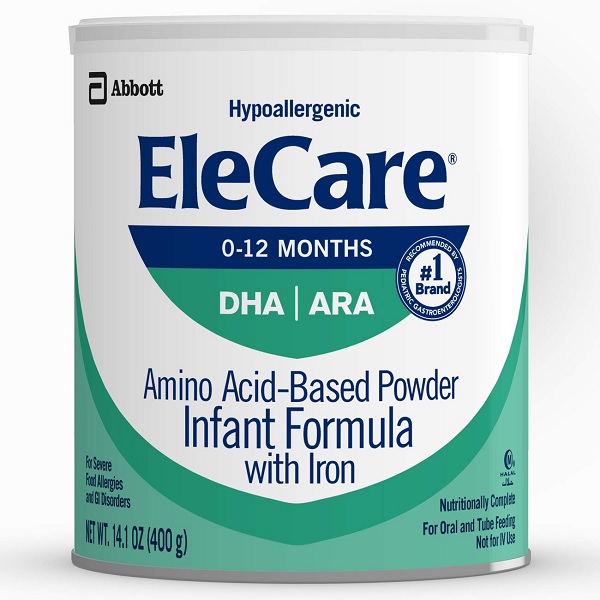 Sữa cho bé dị ứng đạm sữa bò EleCare DHA ARA lon 400g