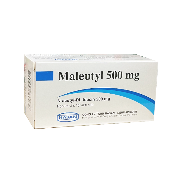 Thuốc trị chóng mặt Maleutyl 500 mg hộp 5 vỉ x 10 viên