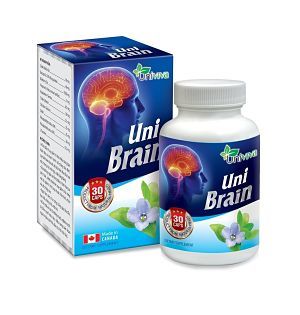 Viên uống bổ não Uni Brain hộp 1 lọ 30 viên