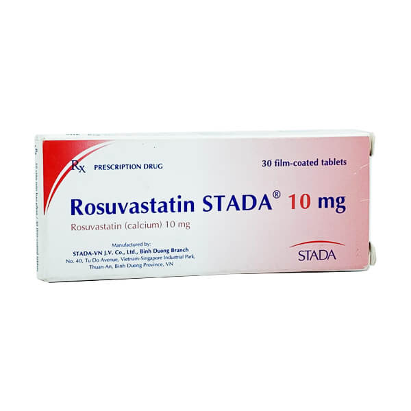 Thuốc hạ mỡ máu Rosuvastatin Stada 10 mg hộp 30 viên Medigo