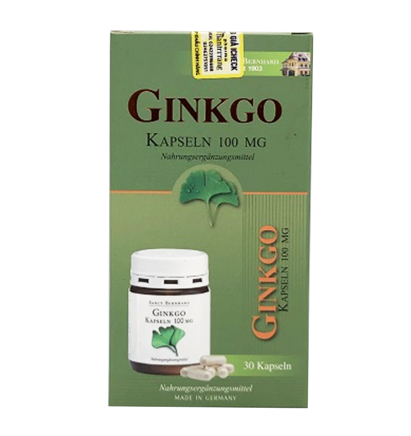 Hỗ trợ tăng cường tuần hoàn não, giúp lưu thông máu não Ginkgo kapseln 100MG hộp1 lọ 30 viên