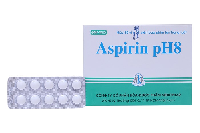 Thuốc giảm đau, kháng viêm Aspirin pH8 hộp 200 viên