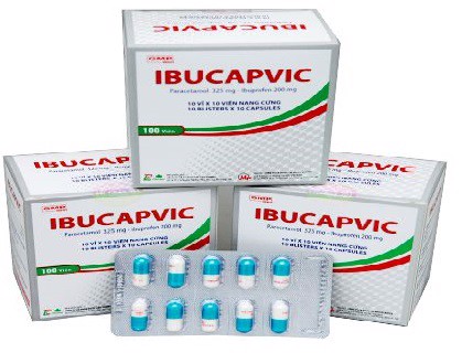 Thuốc giảm đau, hạ sốt, kháng viêm Ibucapvic hộp 100 viên