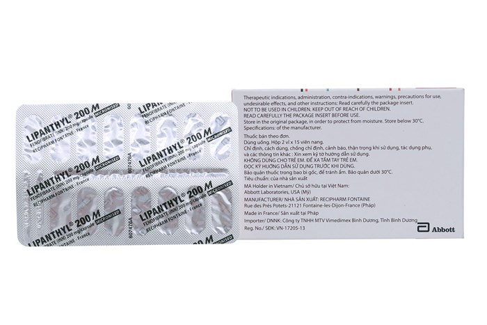 Thuốc trị mỡ máu Lipanthyl 200mg hộp 30 viên-2