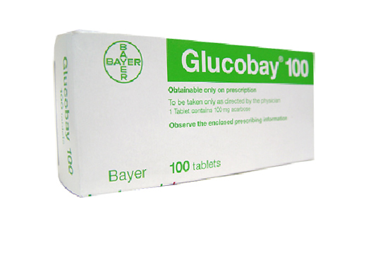 Glucobay 100mg hộp 100 viên-2