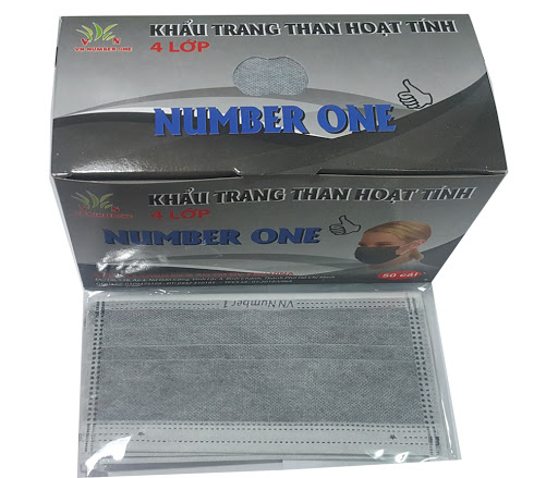 Khẩu trang y tế than hoạt tính VN NUMBER ONE hộp 50 cái