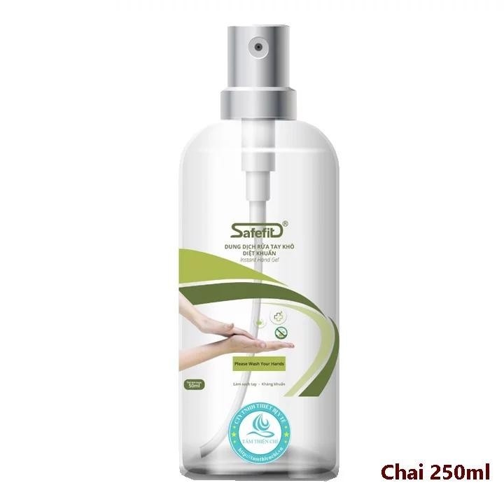 Dung dịch rửa tay Safefit chai 250mL