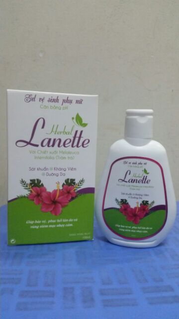 Gel vệ sinh phụ nữ cân bằng pH Herbal Lanette hộp 1 chai 100ml