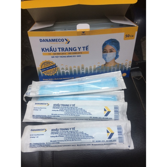 Khẩu trang y tế Danameco hộp 50 cái