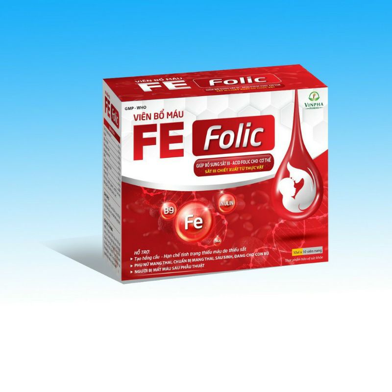 Viên bổ máu FE FOLIC hộp 100 viên