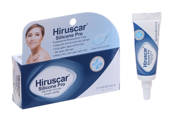 Gel làm mờ sẹo Hiruscar Silicone Pro hộp 1 tuýp 4g