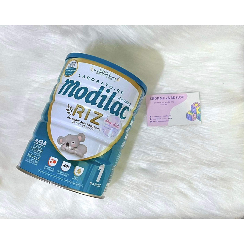 Sữa gạo cho bé dị ứng đạm sữa bò Modilac Riz 1,2,3 lon 800g