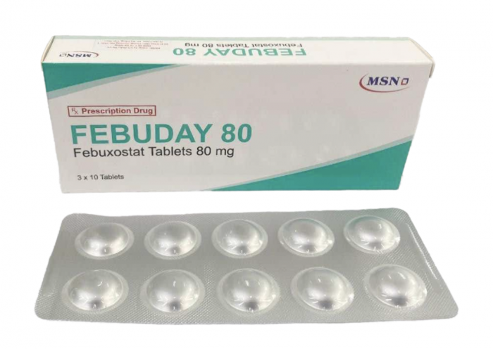 Febunday Thuốc điều trị tăng acid uric Febuday 80 hộp 3 vỉ x 10 viên