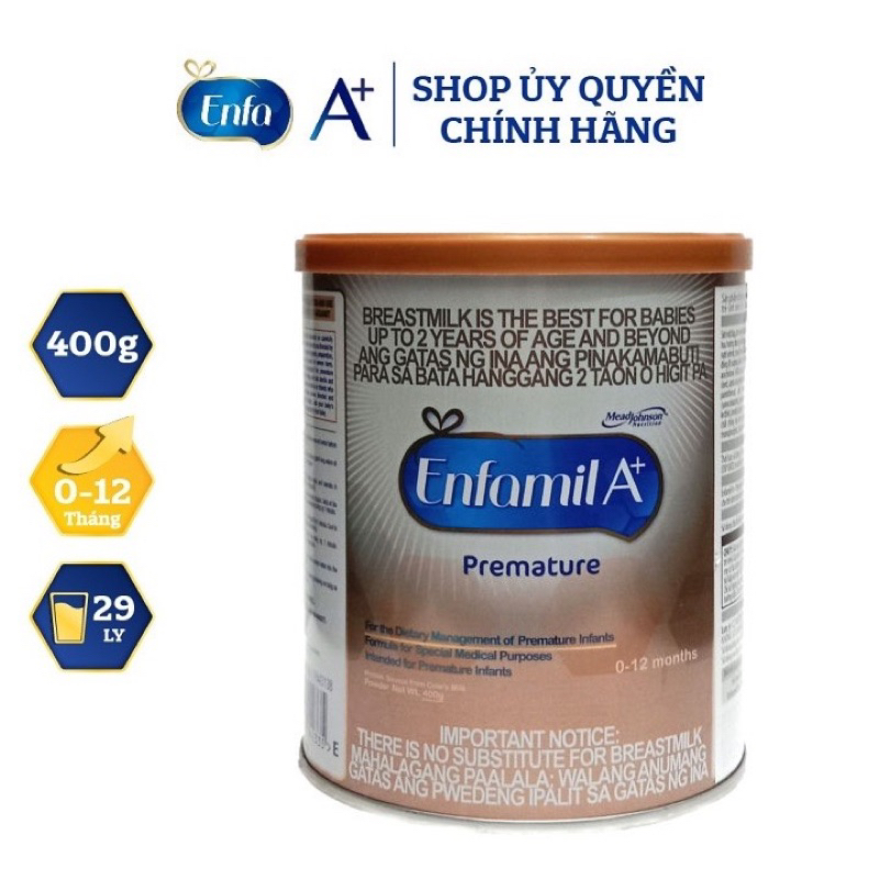 Sữa cho bé sinh non Enfamil Premature A+ lon 400g