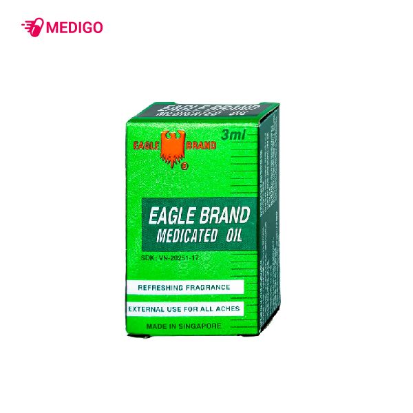 Dầu Xanh Con Ó Eagle Brand Medicated Oil Singapore hộp 1 chai 3ml-2