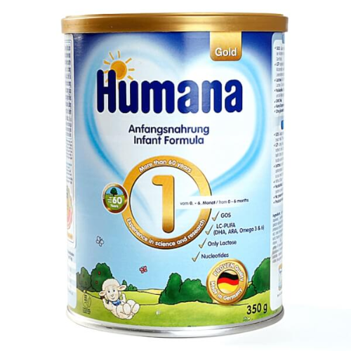 Sữa bột bổ sung trẻ từ 0 - 6 tháng Humana Gold số 1 hộp 800g