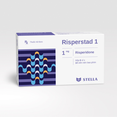 Thuốc điều trị tâm thần phân liệt Risperstad 1 Stella hộp 6 vỉ x 10 viên