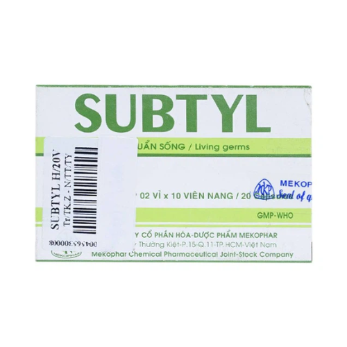 Subtyl Men vi sinh Subtyl hộp 2 vỉ x 10 viên