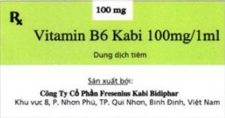 Dung dịch tiêm Vitamin B6 Kabi 100mg/1ml hộp 100 ống x 1ml