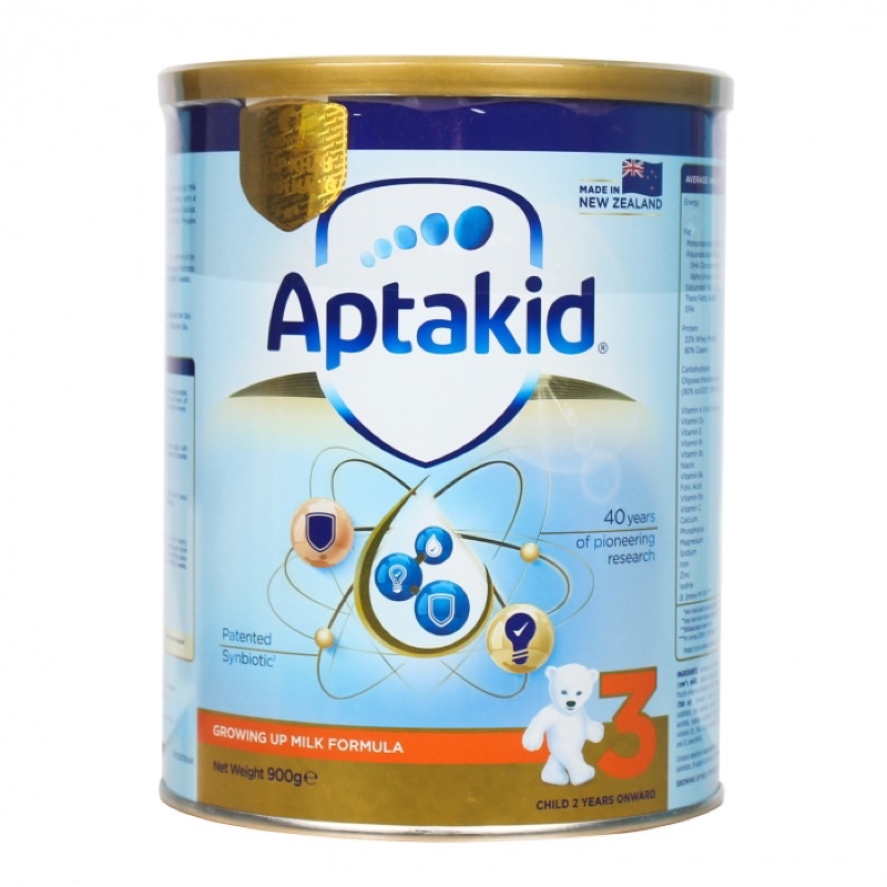 Sữa dinh dưỡng cho trẻ từ 2 tuổi Aptakid 3 Growing up Milk Formula lon 900g