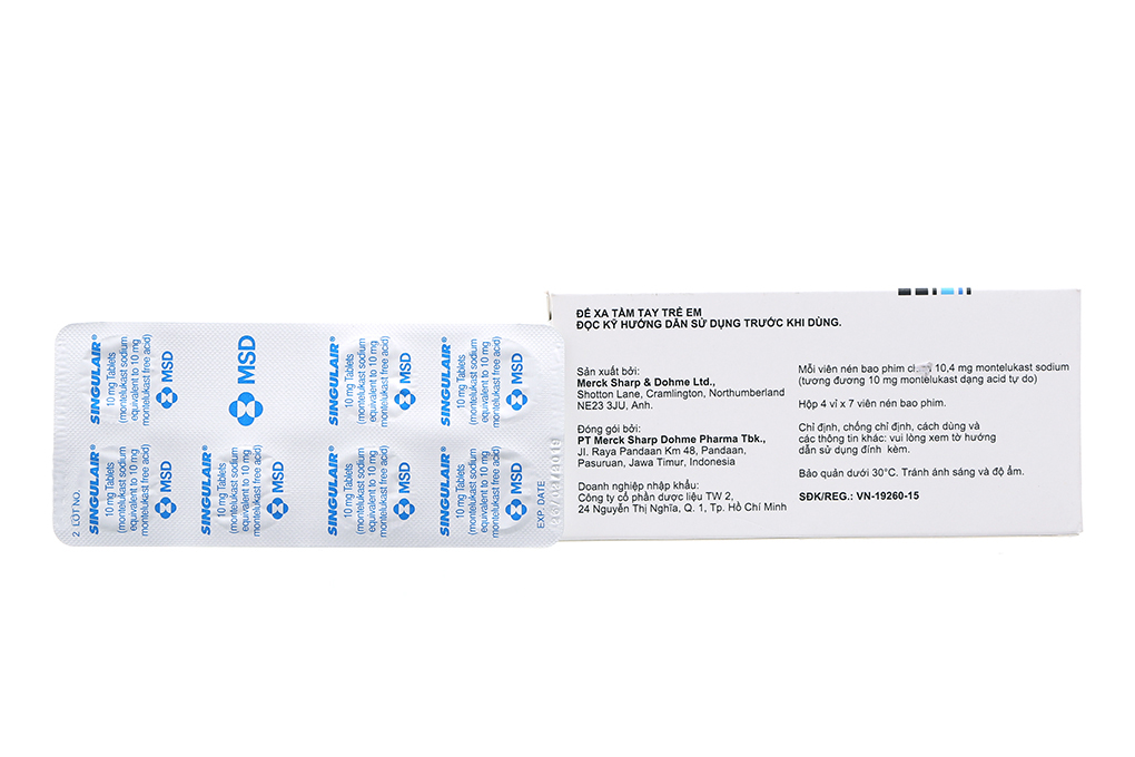 Thuốc trị hen phế quản Singulair 10mg hộp 4 vỉ x 7 viên-2