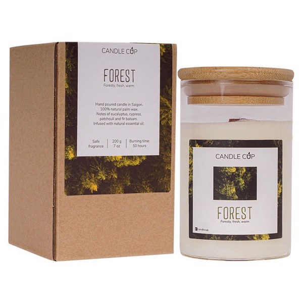 Nến thơm phòng Candle Cup Forest (size M) hộp 200g