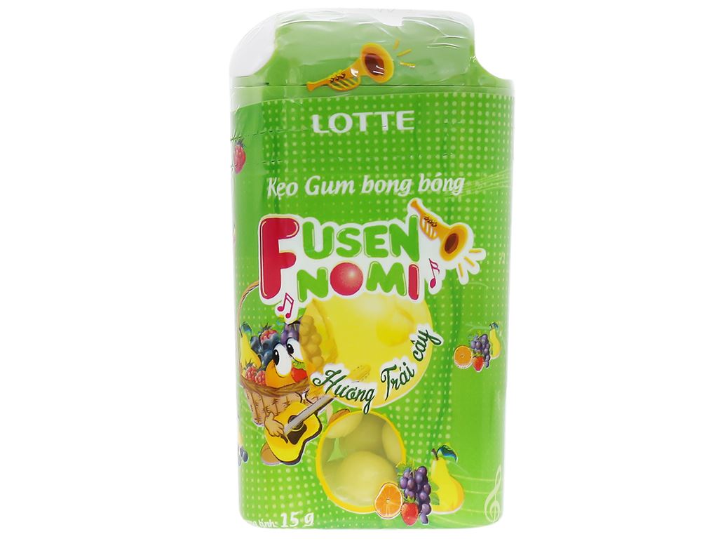 Kẹo gum bong bóng Fusen Nomi (hương trái cây) hũ 15g