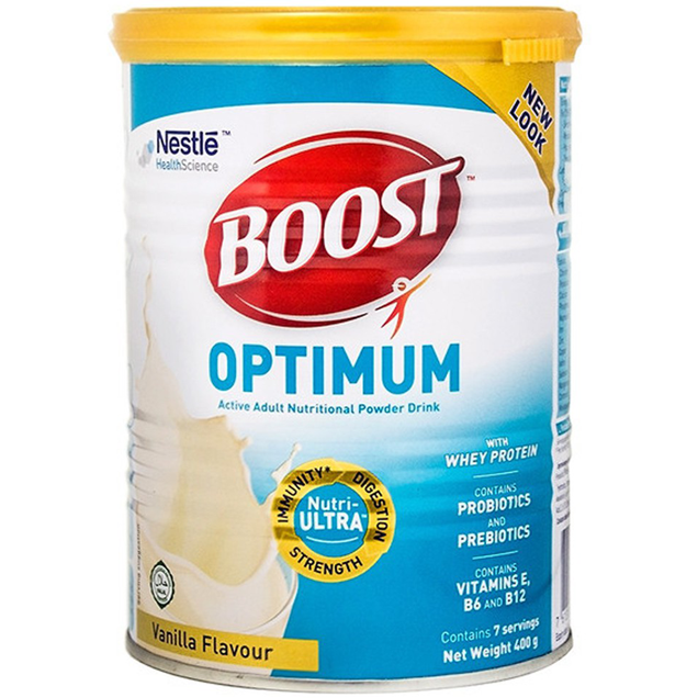 Bổ sung vitamin, khoáng chất cho cơ thể sữa Boost Optimum Nestlé hộp 400g