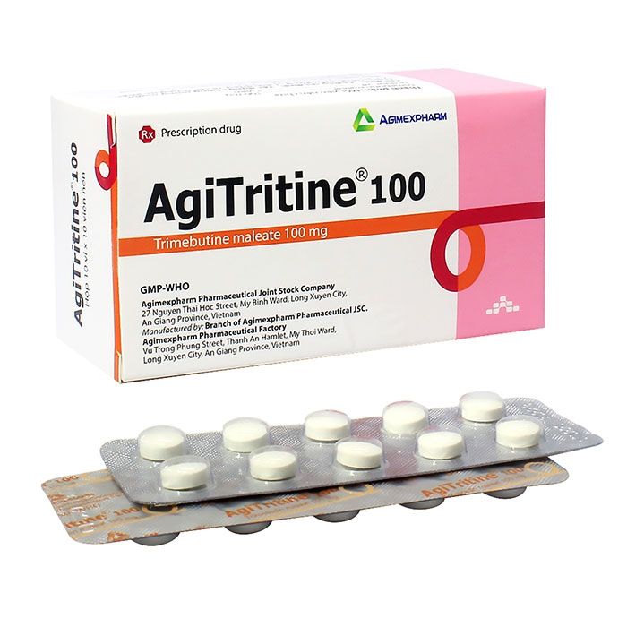 Thuốc trị rối loạn dạ dày - ruột AgiTritine 100 hộp 10 vỉ x 10 viên nén
