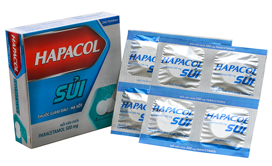 Thuốc giảm đau hạ sốt Hapacol Sủi hộp 16 viên