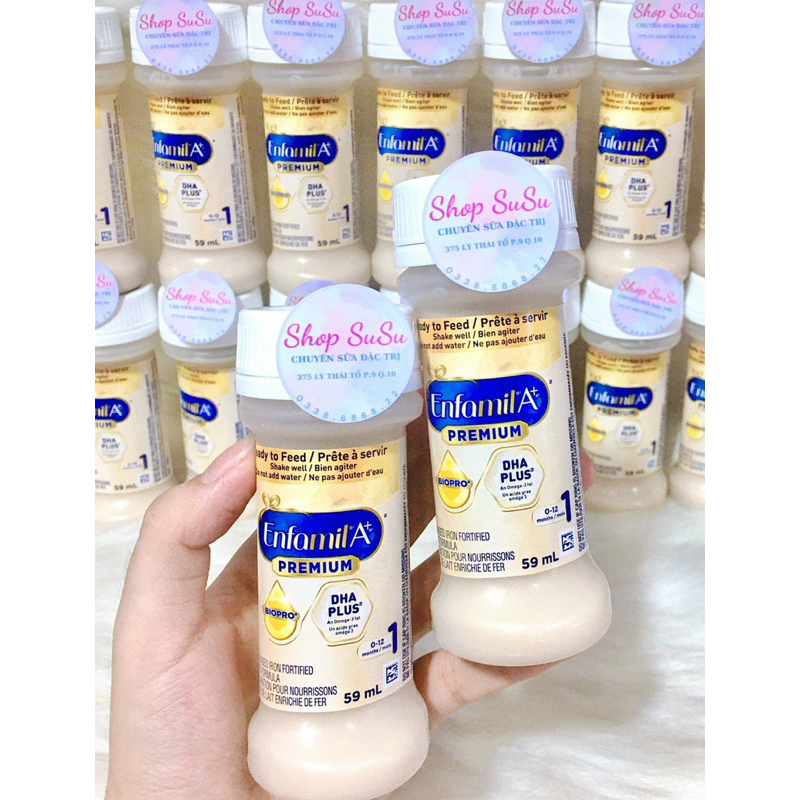 Sữa nước cho bé 0-12 tháng Enfamil A+ Premium lốc 6 ống 59g