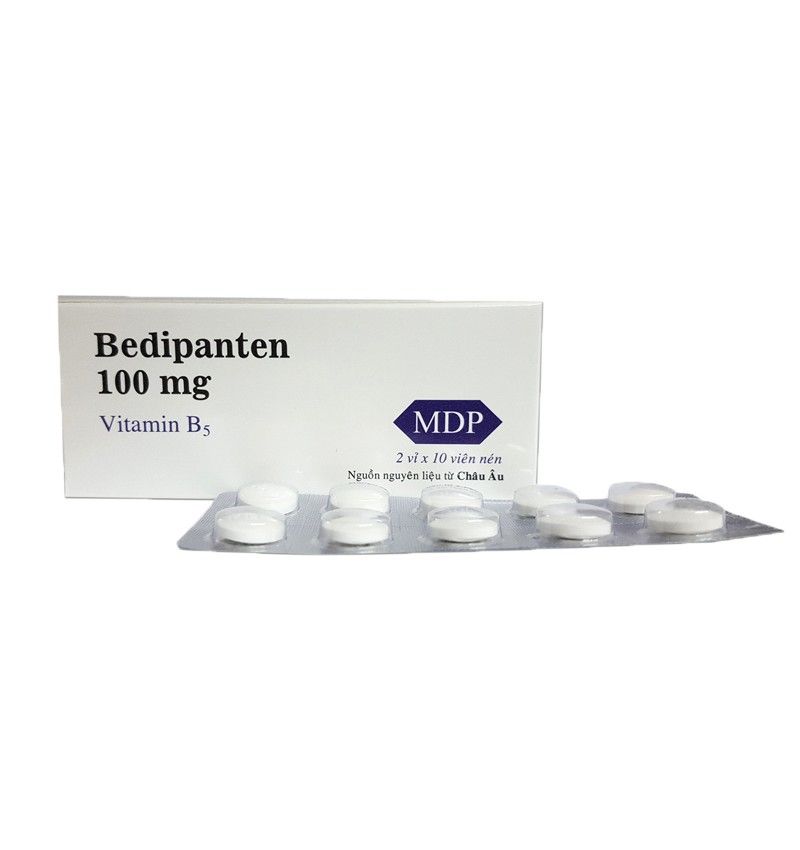 Viên uống bổ sung Vitamin B5 Bedipanten 100mg hộp 2 vỉ x 10 viên