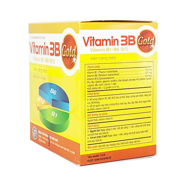 Thực phẩm bảo vệ sức khỏe Vitamin 3B Gold (PHÚC VINH) hộp 100 viên Medigo