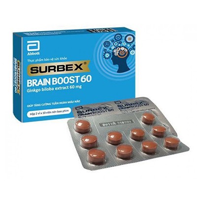 Viên bổ não Surbex Brain Boost 60 hộp 20 viên