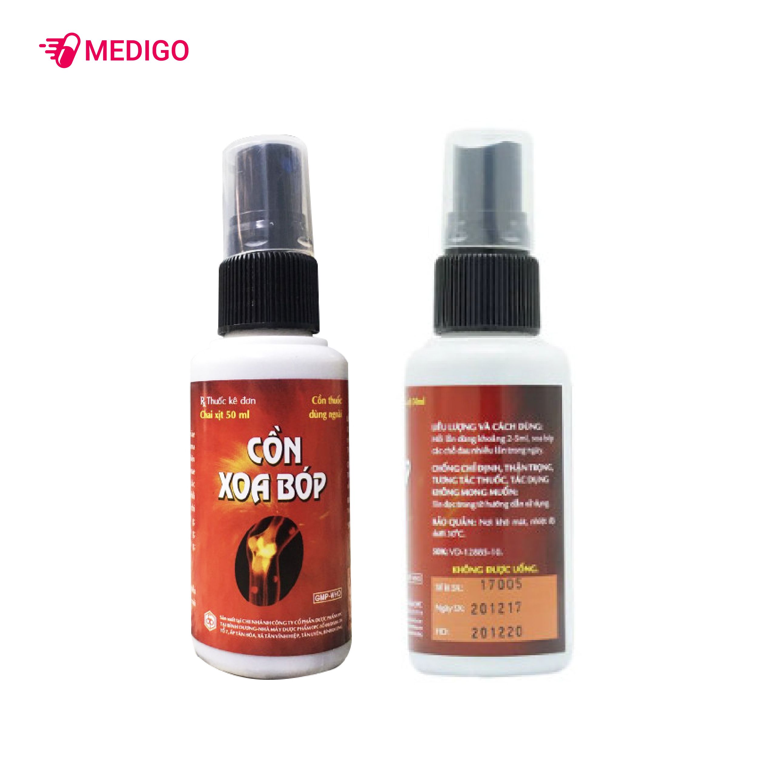 Cồn Xoa Bóp OPC hộp 1 chai 50ml | Medigo
