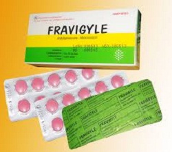 Thuốc kháng sinh Fravigyle hộp 2 vỉ x 10 viên nén bao phim