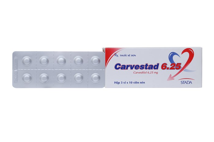 Thuốc tim mạch Carvestad 6.25 hộp 30 viên | Medigo
