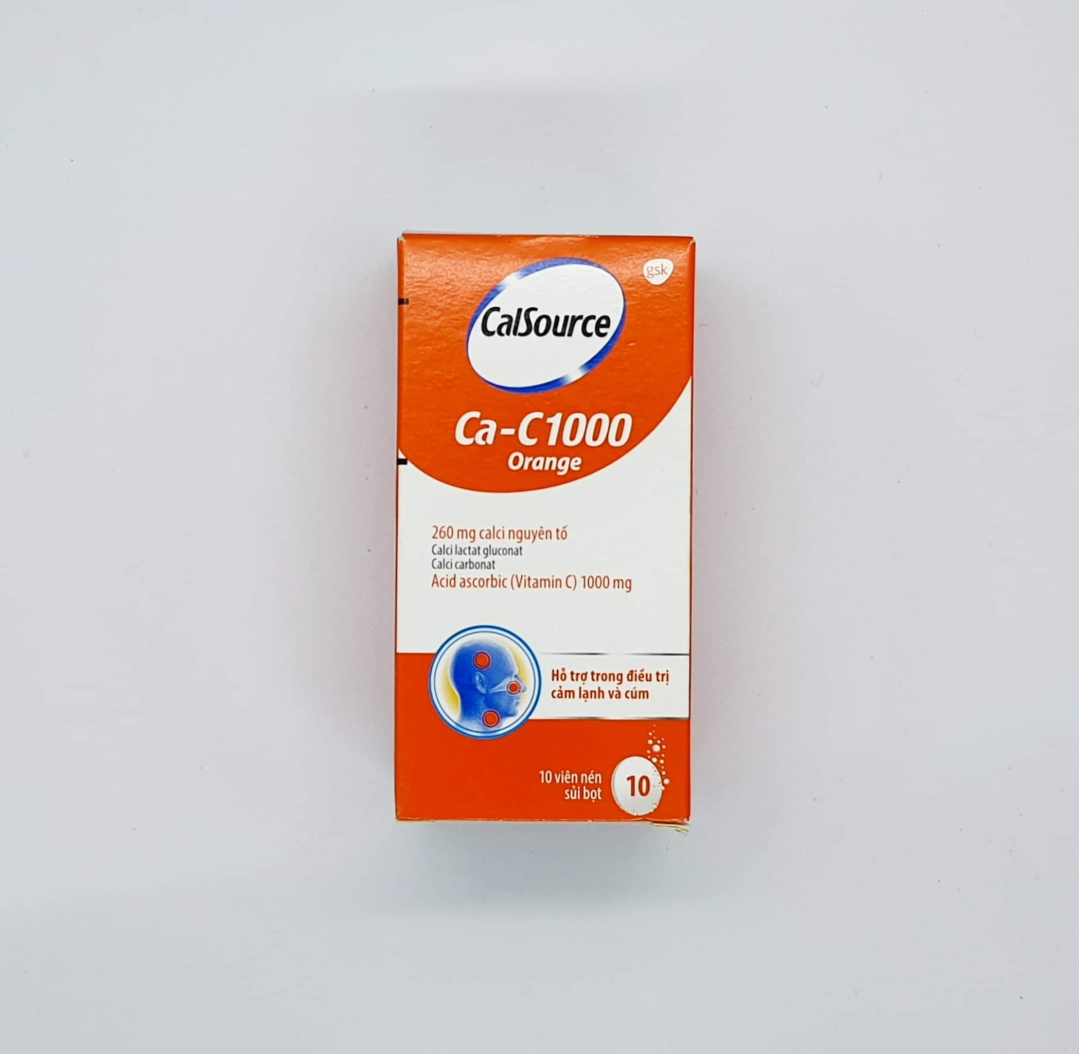 Viên sủi bổ sung Vitamin C và Canxi Calsource Ca - C1000 Orange hộp 1 tuýp 10 viên-2