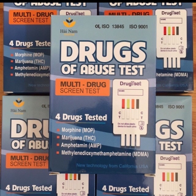 Que thử ma túy 4 chân DRUGS OF ABUSE TEST (Hải Nam) hộp 1 cái