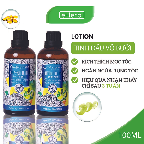 Combo 2 chai lotion bưởi Milaganics Grapefruit Lotion chai 100ml