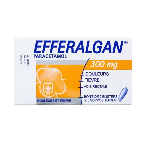Thuốc đặt hậu môn giảm đau, hạ sốt Efferalgan 300mg hộp 10 viên-2