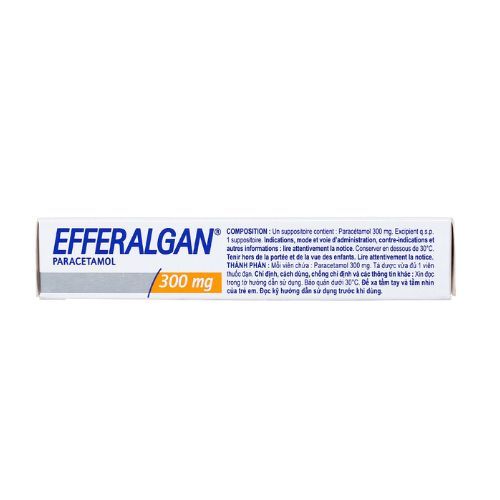 Thuốc đặt hậu môn giảm đau, hạ sốt Efferalgan 300mg hộp 10 viên-3