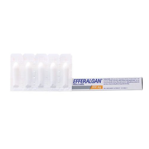 Thuốc đặt hậu môn giảm đau, hạ sốt Efferalgan 300mg hộp 10 viên-4